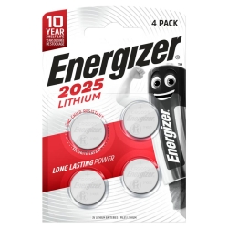 Knopfzellen-Batterie Lithium CR2025, 4 Stück