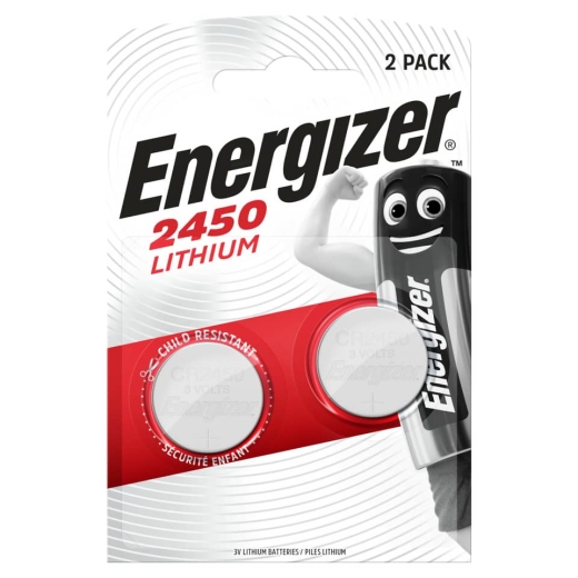 Knopfzellen-Batterie Lithium CR2450, 2 Stück