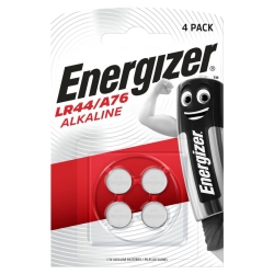 Knopfzellen-Batterie Alkali-Mangan LR44/A76/AG13, 4...