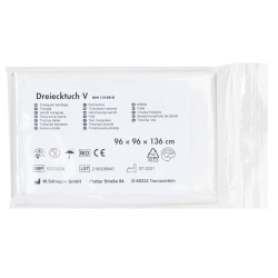 Dreiecktuch V Form - DIN 13168, reinweiß