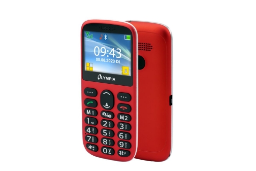 Olympia Mobiltelefon SUN Großtasten rot