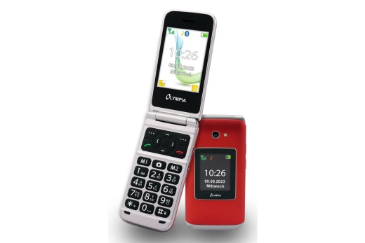 Olympia Mobiltelefon VITUS 4G klappbar Großtasten rot