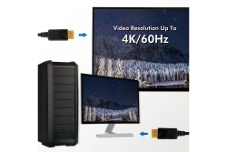 Logilink DisplayPort-Kabel,DP/M zu DP/M,4K/60Hz,CCS,Black,5m