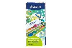 Pelikan Farbkasten K12 Grün inkl. Deckweiß, 12...