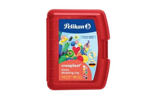 Pelikan Kinderknete Creaplast 10 Farben im roten Etui, 240g