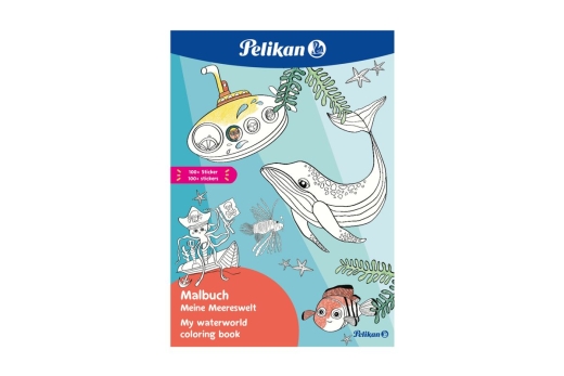Pelikan Malbuch Blue Sea mit Stickern, 48 Seiten FSC Mix