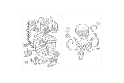Pelikan Upcycling Bastelbuch mit Sticker, Meereswelt A4