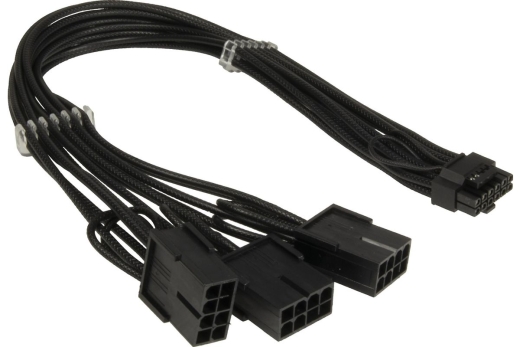Inter-Tech Adapter GPU-02 (12pin) auf 3x8pin PCIe, 34cm