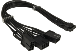 Inter-Tech Adapter GPU-02 (12pin) auf 3x8pin PCIe, 34cm