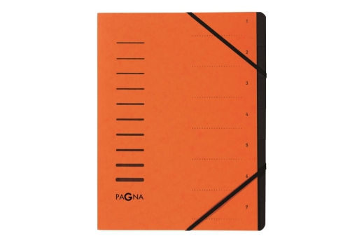 PAGNA Ordnungsmappe 7 Fächer 1-7 orange