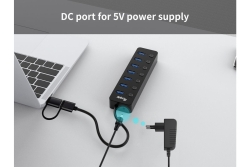 Equip 7-Port USB-A3.2-Hub->7xUSB-A 3.2 +USB-C Adapter 5Gbps