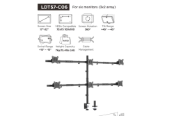 Equip Tischhalterung 17-32/6TFT 360° H.verst. 7Kg schwarz lite Retail