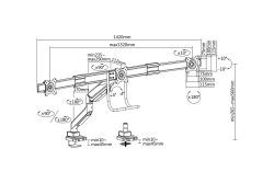 Equip Tischhalterung 17-27/3TFT 360° Gasfeder 6Kg silber lite Retail
