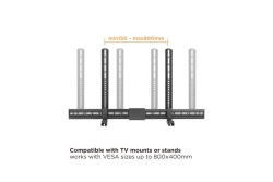 Equip Uni. Soundbar-Wandhalt. 800x400mm 15Kg schwarz lite Retail