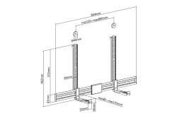 Equip Uni. Soundbar-Wandhalt. 800x400mm 15Kg schwarz lite Retail