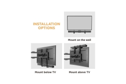 Equip Uni. Soundbar-Wandhalt. 800x400mm 15Kg schwarz lite Retail