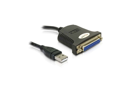 DELOCK USB1.1 Kabel A -> D-Sub25 St/Bu 0.80m sw
