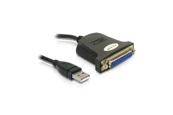 DELOCK USB1.1 Kabel A -> D-Sub25 St/Bu 0.80m sw