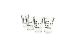 Mad Monkey - Shotgläser mit Alkohol-Formel (4er Set)