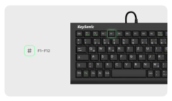 KeySonic Super-Mini-TAS, SoftSkin, USB, BK, ACK-3401U (UK)