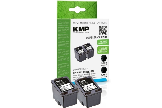 KMP Patrone HP301XL DoublePack 2x480 Seiten black kompatibel