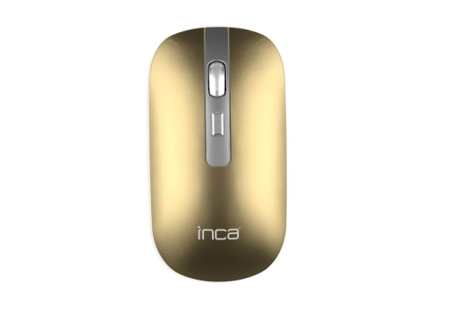 INCA Wrls Maus 1600DPI/4Tasten/2.4GHzUSB-A/-C/Metallic gb