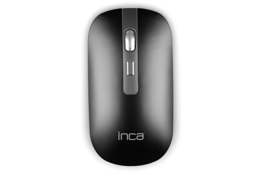 INCA Wrls Maus 1600DPI/4Tasten/2.4GHzUSB-A/-C/Metallic sw