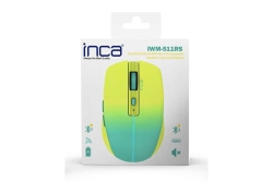 INCA Wrls Maus 1600DPI/2xBT5.1/6Tasten/LED/2.4GHzUSB-C
