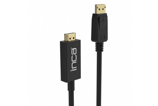 INCA Adapter Displayport->HDMI 4K-UHD St/St 1.80m schwarz