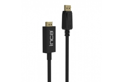 INCA Adapter Displayport->HDMI 4K-UHD St/St 1.80m schwarz