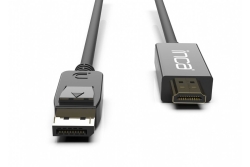 INCA Adapter Displayport->HDMI 4K-UHD St/St 1.80m schwarz