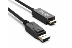 INCA Adapter Displayport->HDMI 4K-UHD St/St 1.80m schwarz
