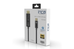INCA Adapter HDMI2.0->USB-C St/St 4K@ 60Hz 1.80m sw
