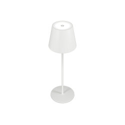 RealPower LED-Tischlampe dimmbar kalt/warm mit Akku,weiss