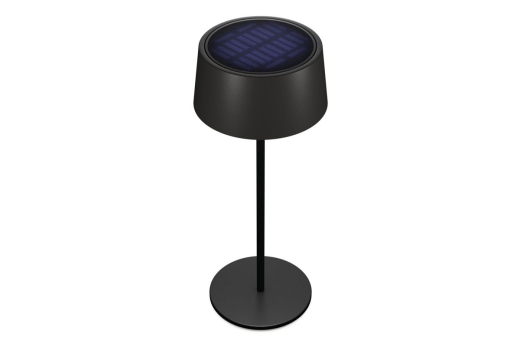 RealPower LED-Solar Tischlampe dimmbar mit Akku,schwarz