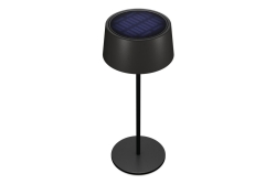 RealPower LED-Solar Tischlampe dimmbar mit Akku,schwarz