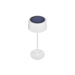 RealPower LED-Solar Tischlampe dimmbar mit Akku,weiss