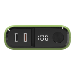 Powerbank RealPower PB-10000C PD+,3xType-C,hellgrün