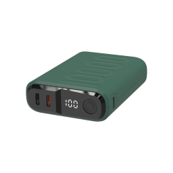 Powerbank RealPower PB-10000C PD+ 3x Type-C,Dunkelgrün