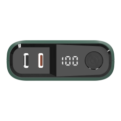 Powerbank RealPower PB-10000C PD+ 3x Type-C,Dunkelgrün