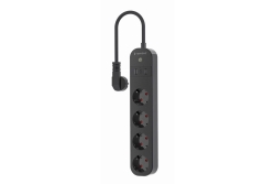 gembird Smart Home Steckdosenleiste 4Fach, m.USB-Charge schw