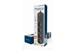 gembird Smart Home Steckdosenleiste 4Fach, m.USB-Charge schw