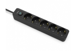 INCA Steckdosenleiste 5x /16A 230V/Max.3680W/LED 1.50m sw