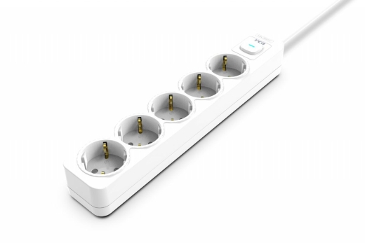 INCA Steckdosenleiste 5x /16A 230V/Max.3680W/LED 1.50m ws