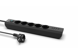 INCA Steckdosenleiste 5x /16A 230V/Max.3680W/LED 1.50m sw