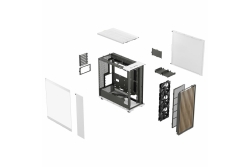 FRACTAL DESIGN Geh North XL Chalk White TG Clear