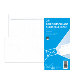 Briefumschläge DIN lang (220x110 mm), ohne Fenster,...