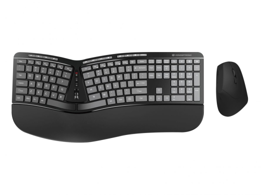 CONCEPTRONIC Tastatur+Maus Wireless ERGO Layout US schwarz
