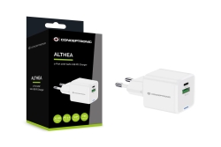 CONCEPTRONIC Ladegerät 2Port GaN USB-C/-A 20WPD3.0/PPS ws