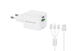 CONCEPTRONIC Ladegerät 2Port GaN 3-in-1 33WPD3.0/PPS ws